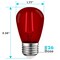 Luxrite S14 LED Edison Red Light Bulbs 0.5W Colored Bulb for String Lights E26 Base, 4PK LR21730-4PK - alternate 4